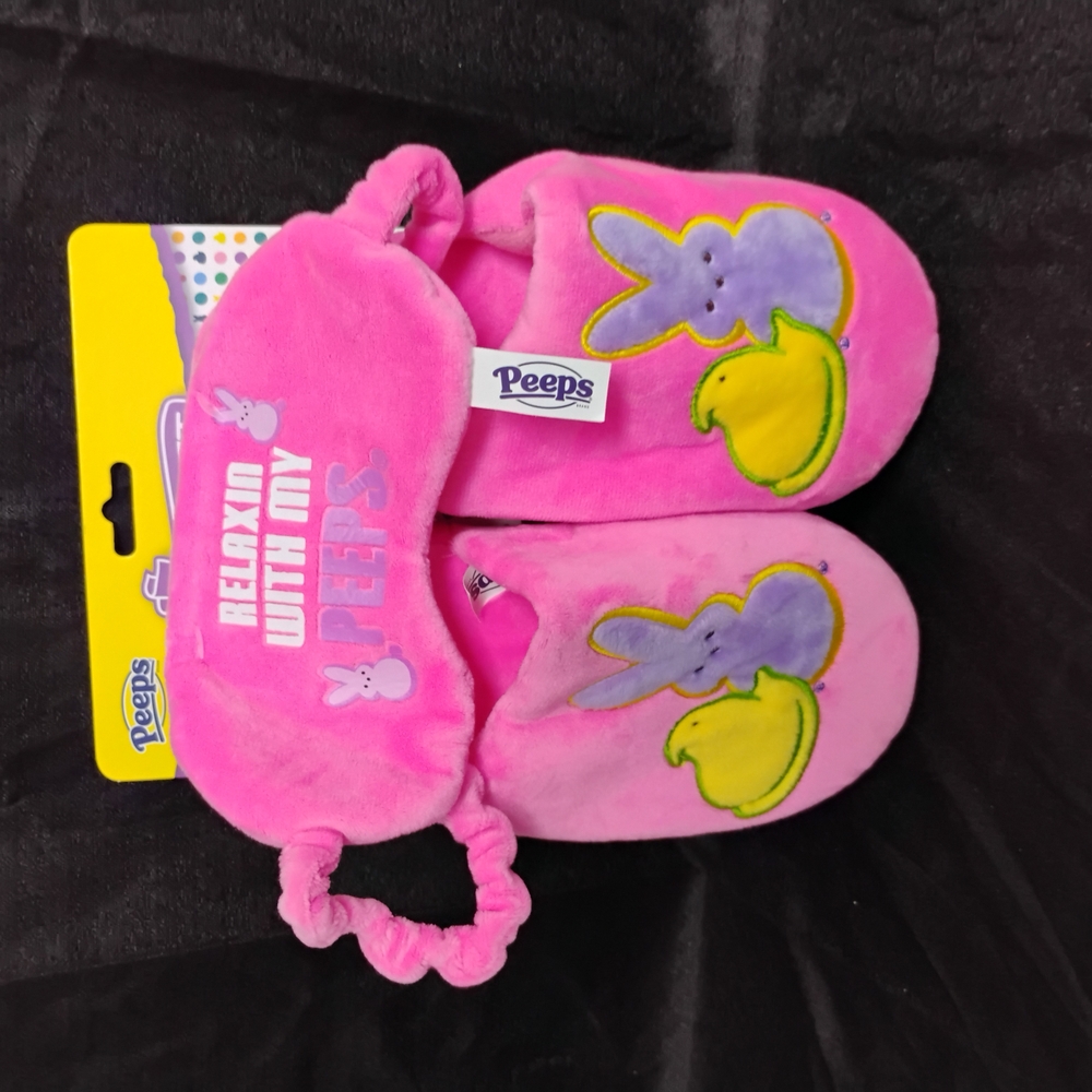 Pink Peeps Slippers with Bunny Design